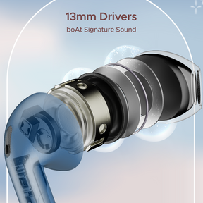 boAt Airdopes Alpha | True Wireless Earbuds with 35 Hours Playback, 13mm Drivers, ENx™ Tech, ASAP™ Charge, IWP™ Technology