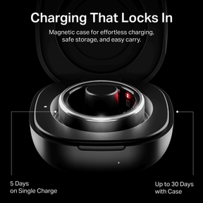 Smart Ring Active Plus | Smart Ring with Health Monitoring, Wireless Charging, Stainless Steel Build