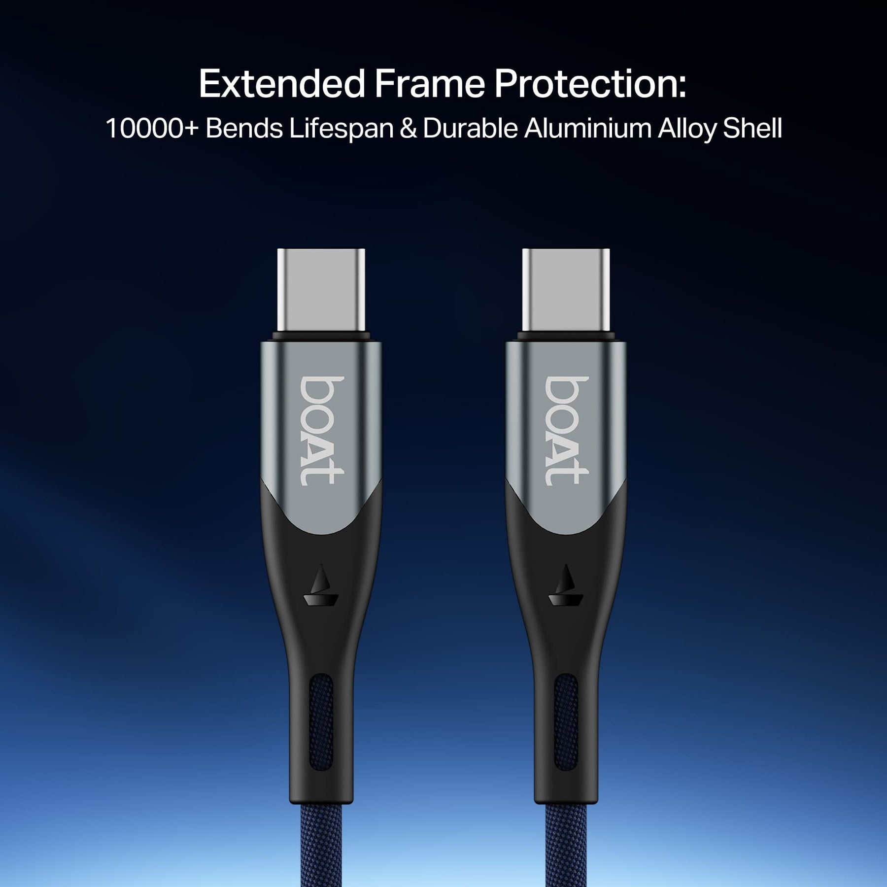 boAt Type C to C 65W Cable | Fast Charging Cable with 65W Output, 480 Mbps Data Sync & Nylon Braided Skin