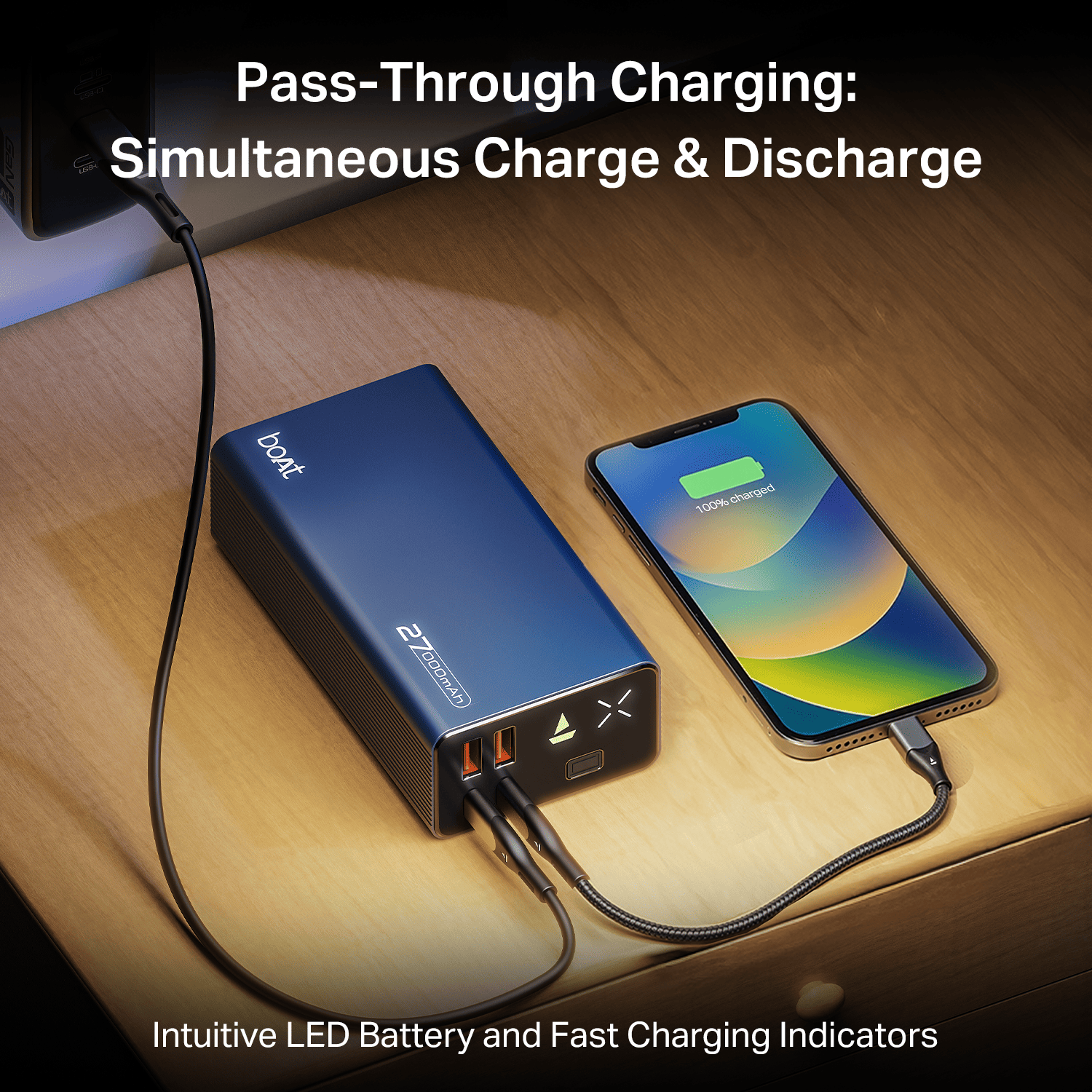 Energyshroom PB600 | Powerbank with 22.5W Fast Charging, 27000mAh, 12-Layer Protection, 4 Output Ports