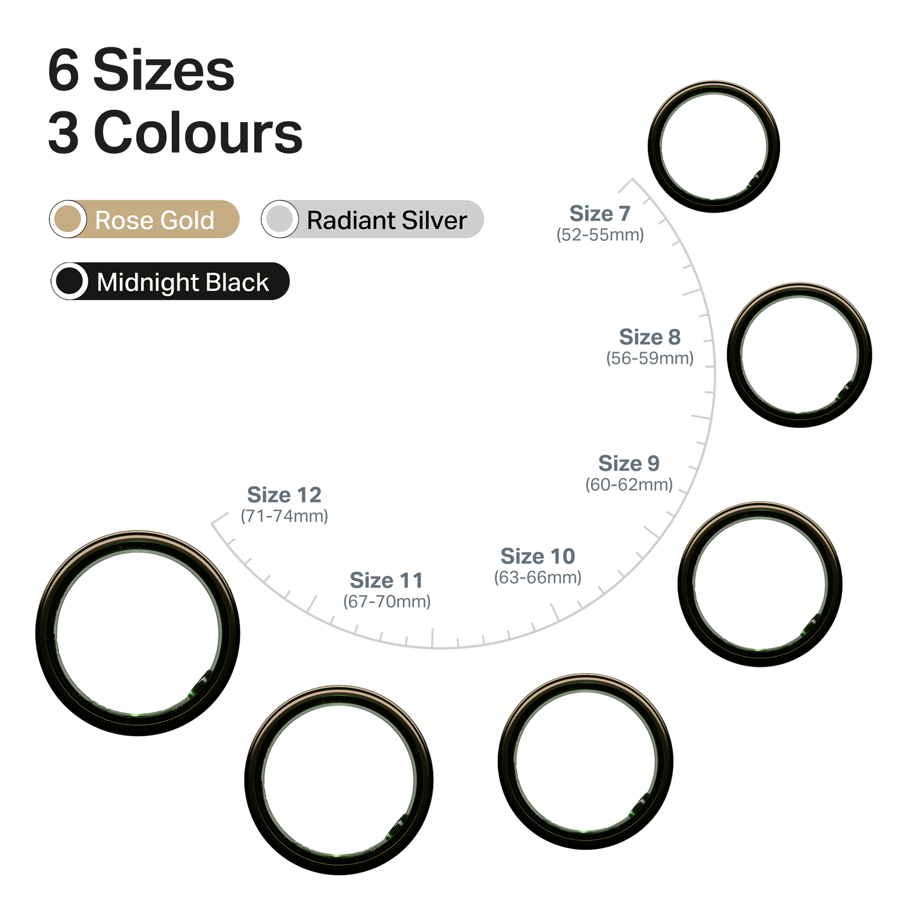 Smart Ring Active Plus | Smart Ring with Health Monitoring, Wireless Charging, Stainless Steel Build