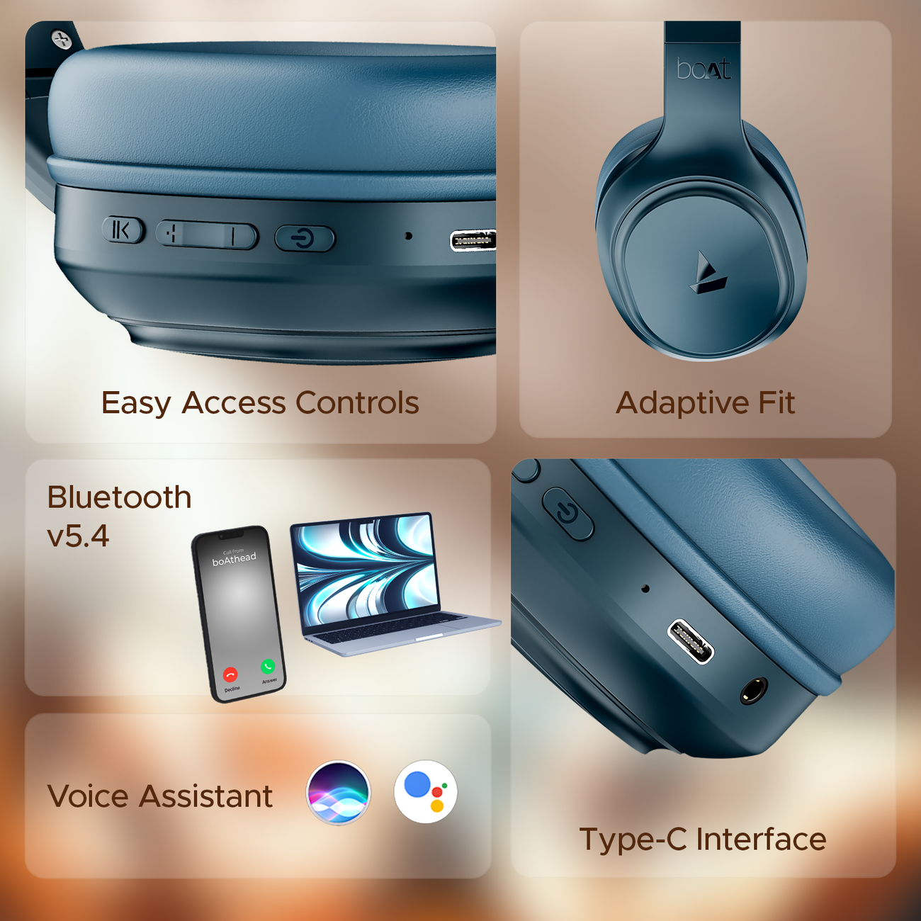 boAt Rockerz 430 Wireless Bluetooth Headphones with 40 Hours Playback, BEAST Mode, and Mic headphones price comparison image - view 6