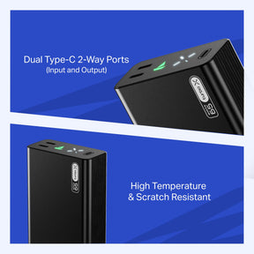 boAt Energyshroom PB465 Turbo X | 20000mAh Power Bank with 65W Turbo Fast Charging