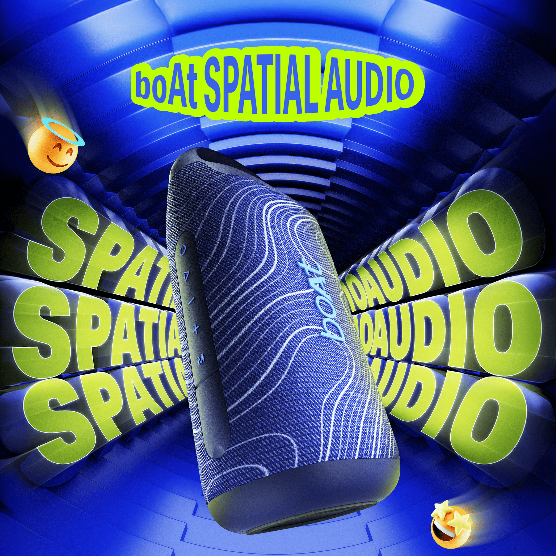 boAt Stone Arc | Portable Bluetooth Speaker with 20W Sound, 12H Playback & RGB LEDs