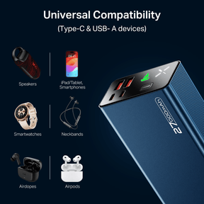 Energyshroom PB600 | Powerbank with 22.5W Fast Charging, 27000mAh, 12-Layer Protection, 4 Output Ports
