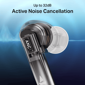 boAt Airdopes Prime 513 ANC | Wireless Earbuds with 65 Hours Playback, 32dB ANC, Quad Mics & Multipoint Connectivity