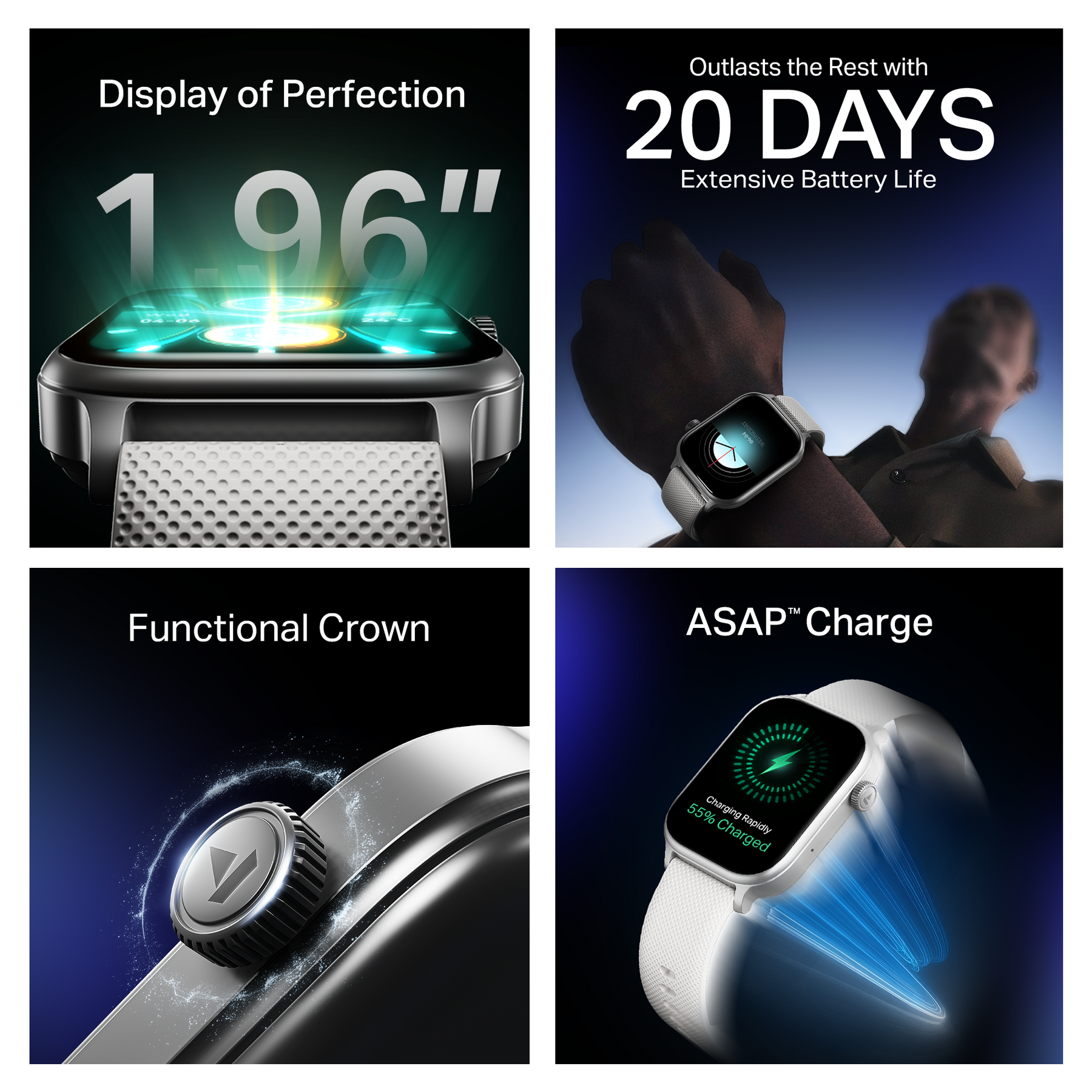 boAt Storm Infinity Plus | Power-Packed Smartwatch with HD Display & 20-Day Battery