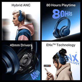 boAt Rockerz 512 ANC | Wireless Headphones with 40dB Hybrid ANC, 80H Playback & boAt Signature Sound