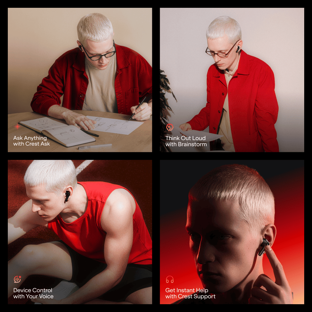 boAt Standalone Crest AI Pack | Voice-First AI Companion Built with Google Gemini (Your Crest AI Subscription will be activated shortly after purchase.)