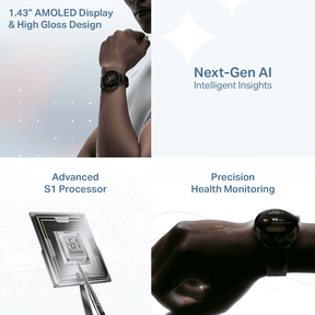 boAt Chrome Eon | Smartwatch with AI Coach, 1.43" AMOLED Display & Advanced S1 Processor