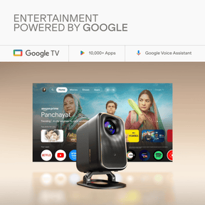 boAt Cinehead F1 Pro | Full HD Smart Projector with Google TV & Up to 150” Big-Screen Viewing