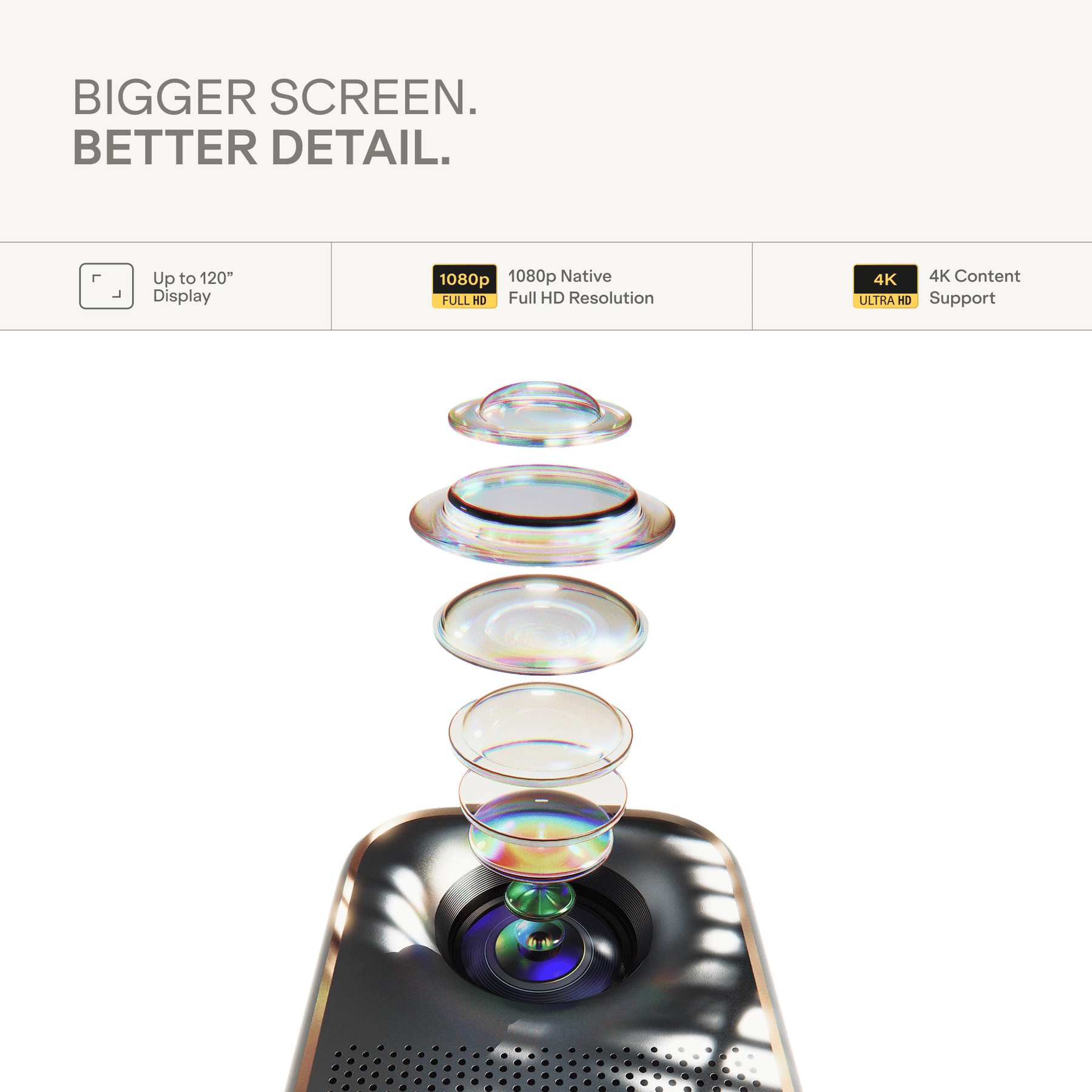 boAt Cinehead F1 Pro | Full HD Smart Projector with Google TV & Up to 150” Big-Screen Viewing
