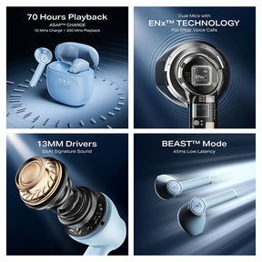 boAt Airdopes 131 Gen 2 | True Wireless Earbuds with 70 Hours Playback, ENx™ Tech & BEAST™ Mode