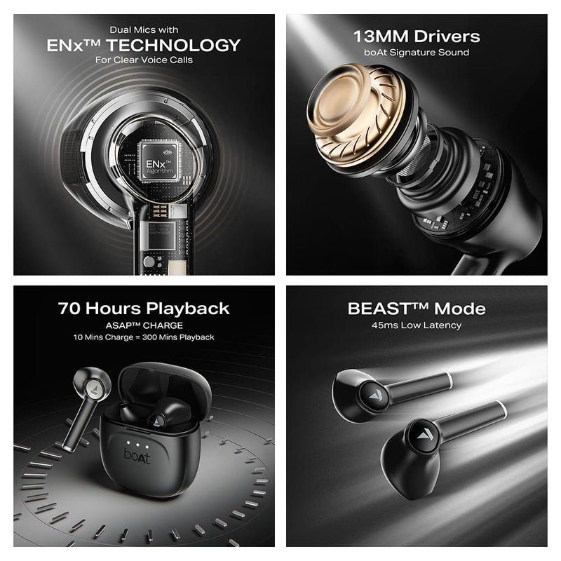 boAt Airdopes 138 Gen 2 True Wireless Bluetooth Earbuds with Dual Mics and 70 Hours Playback true wireless earbud price comparison image - view 6