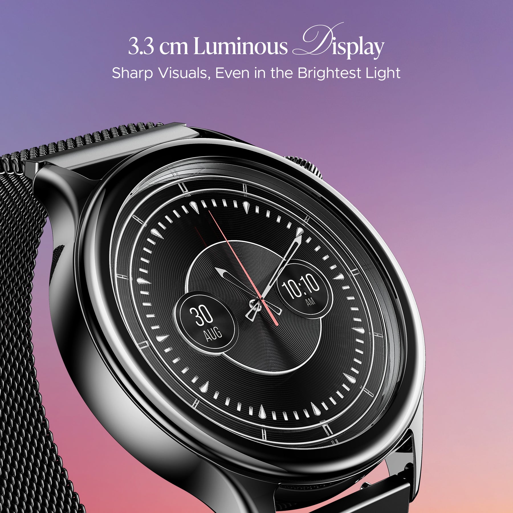 boAt Enigma Daze | Smartwatch with 1.3" Luminous Display, Functional Crown, SOS with Location Tracking, Watch Face Studio