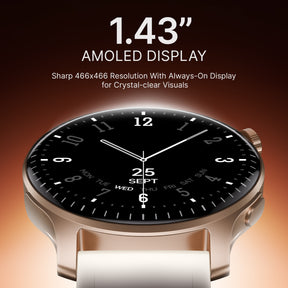 boAt Ultima Prime | Smartwatch with 1.43" AMOLED Display, Cloud Watch Faces, Emergency SOS, BT Calling, Functional Crown