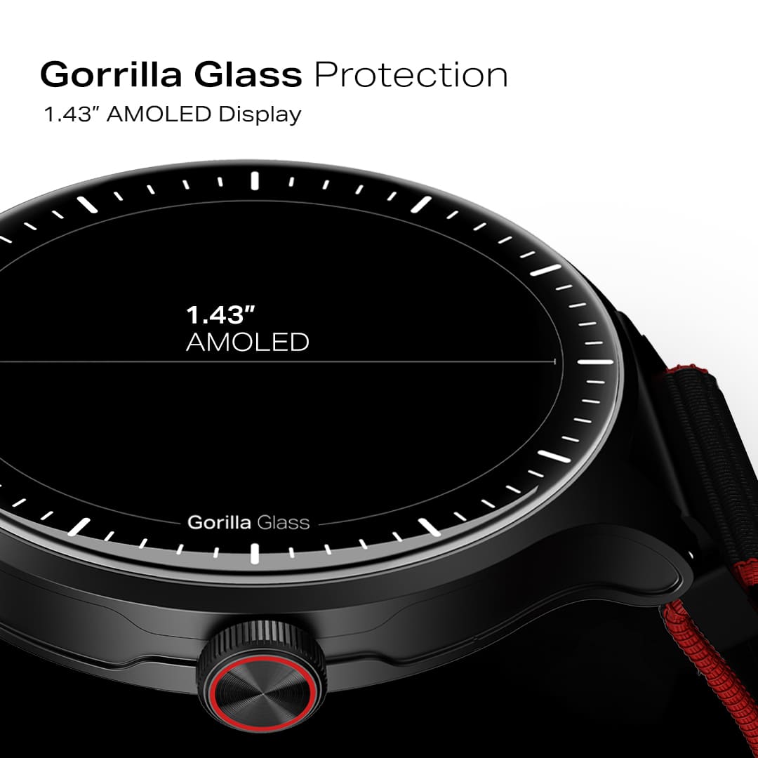 boAt Valour Watch 1 GPS | 1.43" AMOLED Smartwatch with In-Built GPS, 15-Day Battery Life & AI Workout Detection