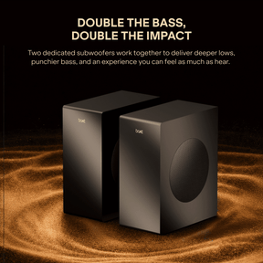 boAt Aavante Bar Prime B450 | 450W 5.2 Channel Soundbar with Dual Wired Subwoofers & Rear Satellites