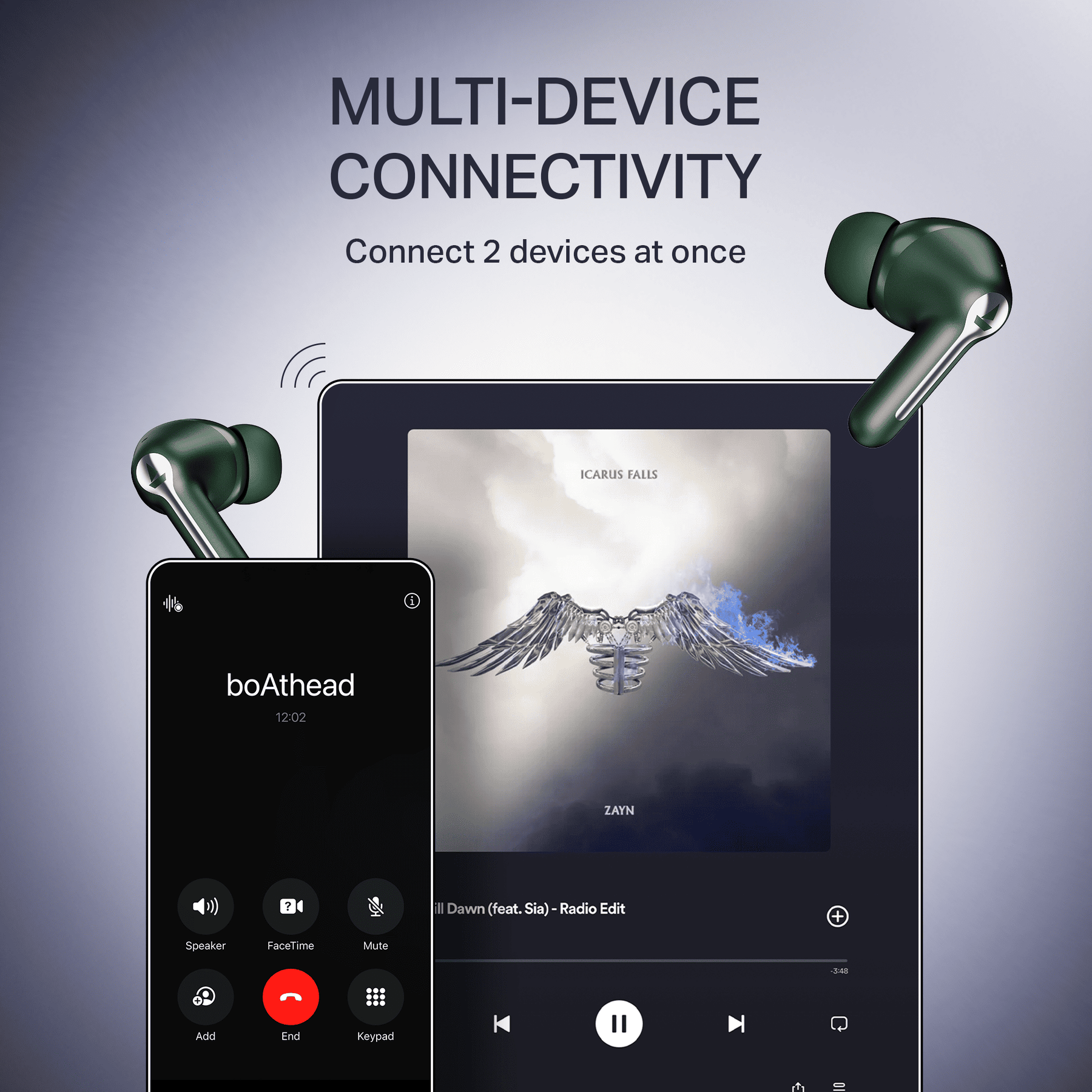 boAt Airdopes Prime 511 | Wireless Earbuds with 50 Hours Playback, AI-ENx™ Calling, Multipoint Connectivity & boAt Signature Sound