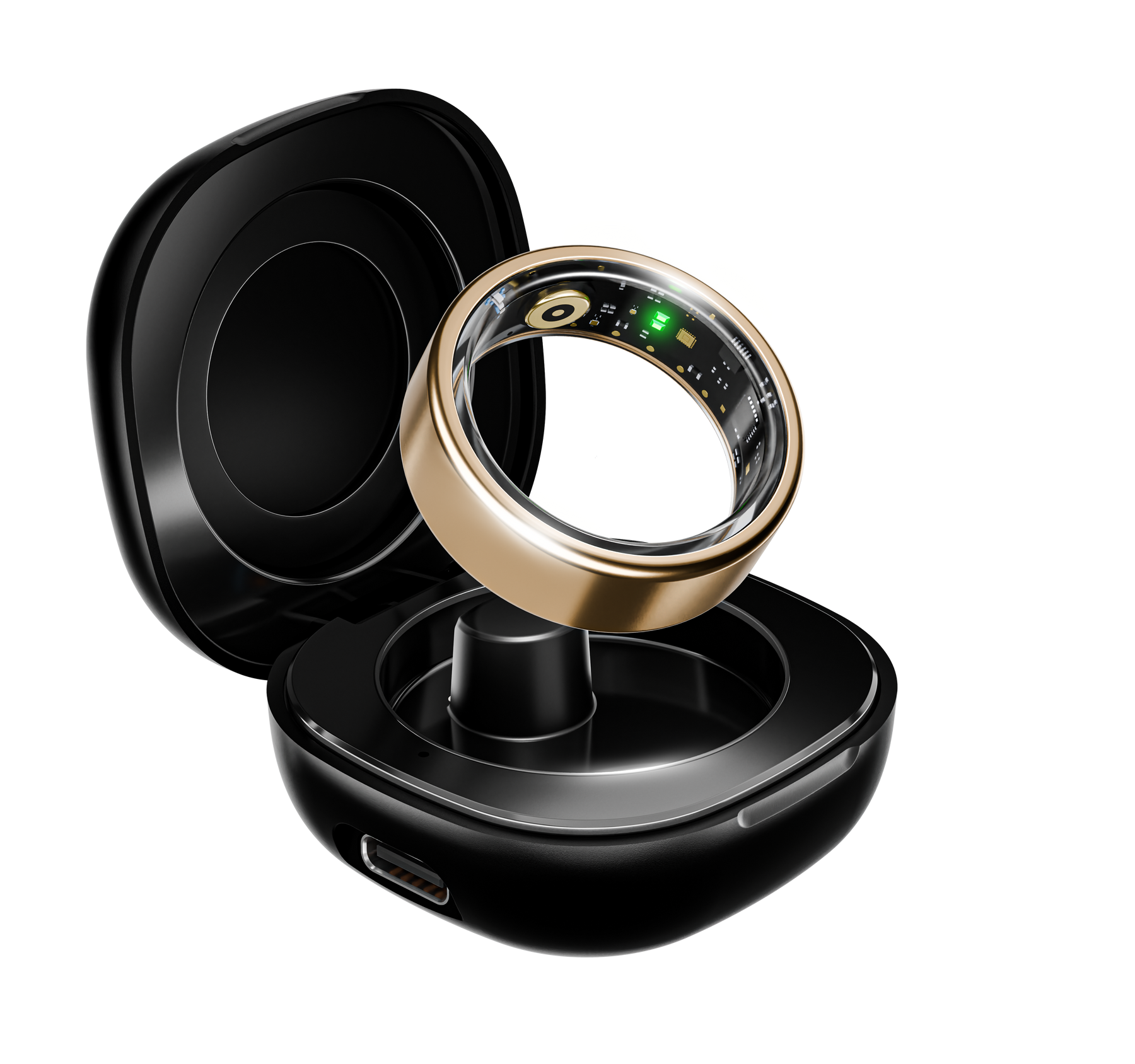 boAt Smart Ring Active | Smart Ring with Stainless Steel Design, 90% Lighter, Health Monitoring, Magnetic Charging Case