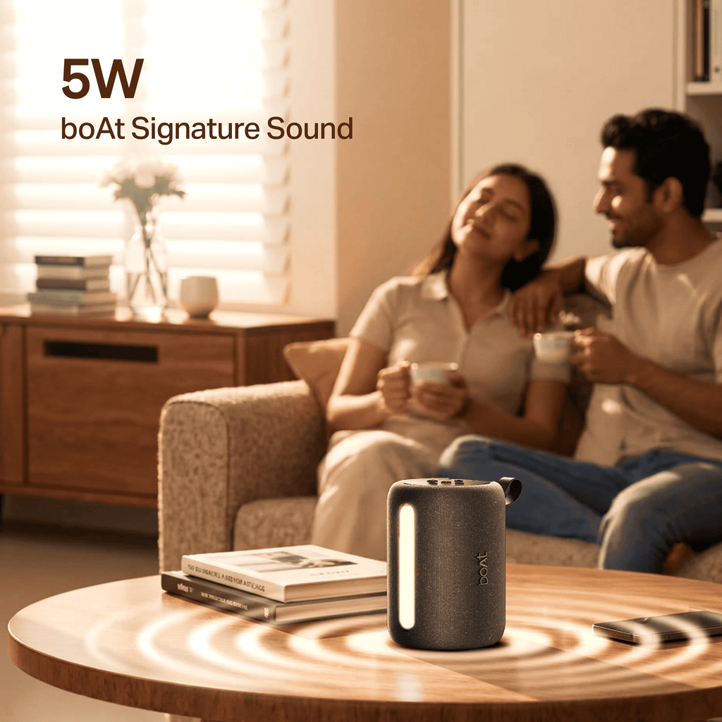 boAt Stone 120 Beige Bluetooth Speaker - Image 3