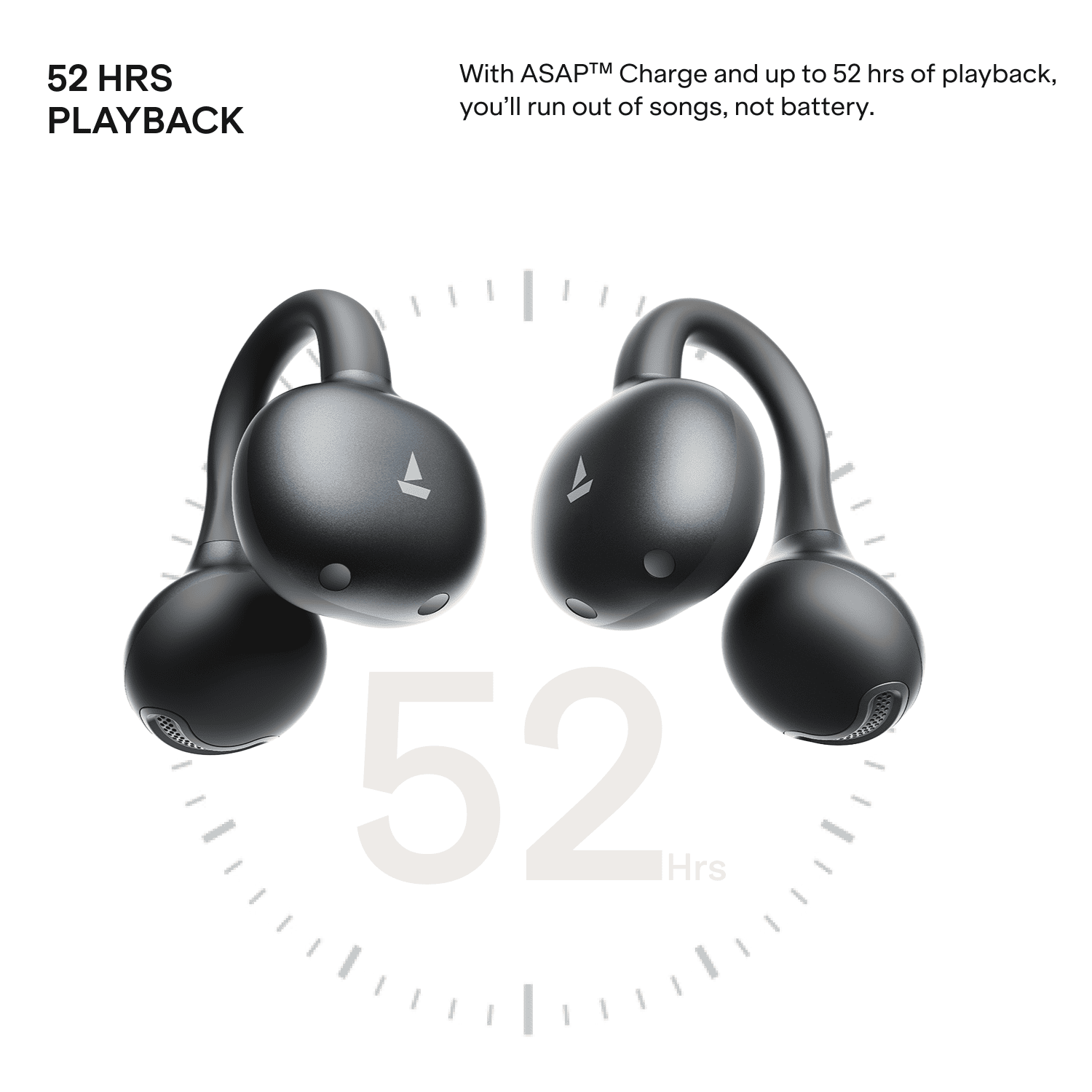 boAt Airdopes ProClip | Open-Ear Earbuds with 52 Hours Playback & Air Conduction Tech