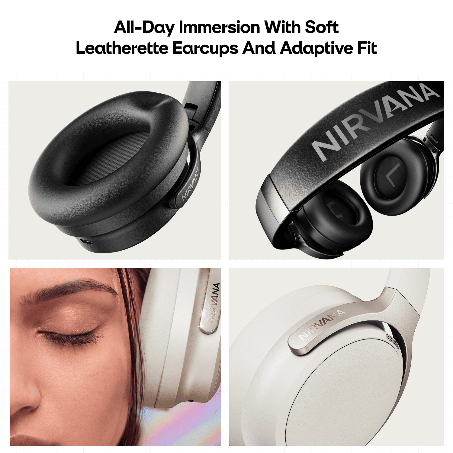 Nirvana Eutopia 2 ANC | Wireless Headphones with 45dB Adaptive Hybrid ANC & 80 Hours Playback