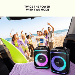 boAt PartyPal 230 | Bluetooth Speaker with 90W Sound, RGB Lights, 6 Hours Playback, Karaoke & TWS