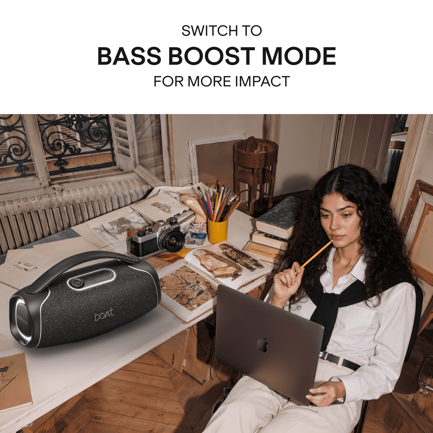 boAt Stone 1800 Plus | 120W Bluetooth Speaker with Bass Boost, RGB & TWS