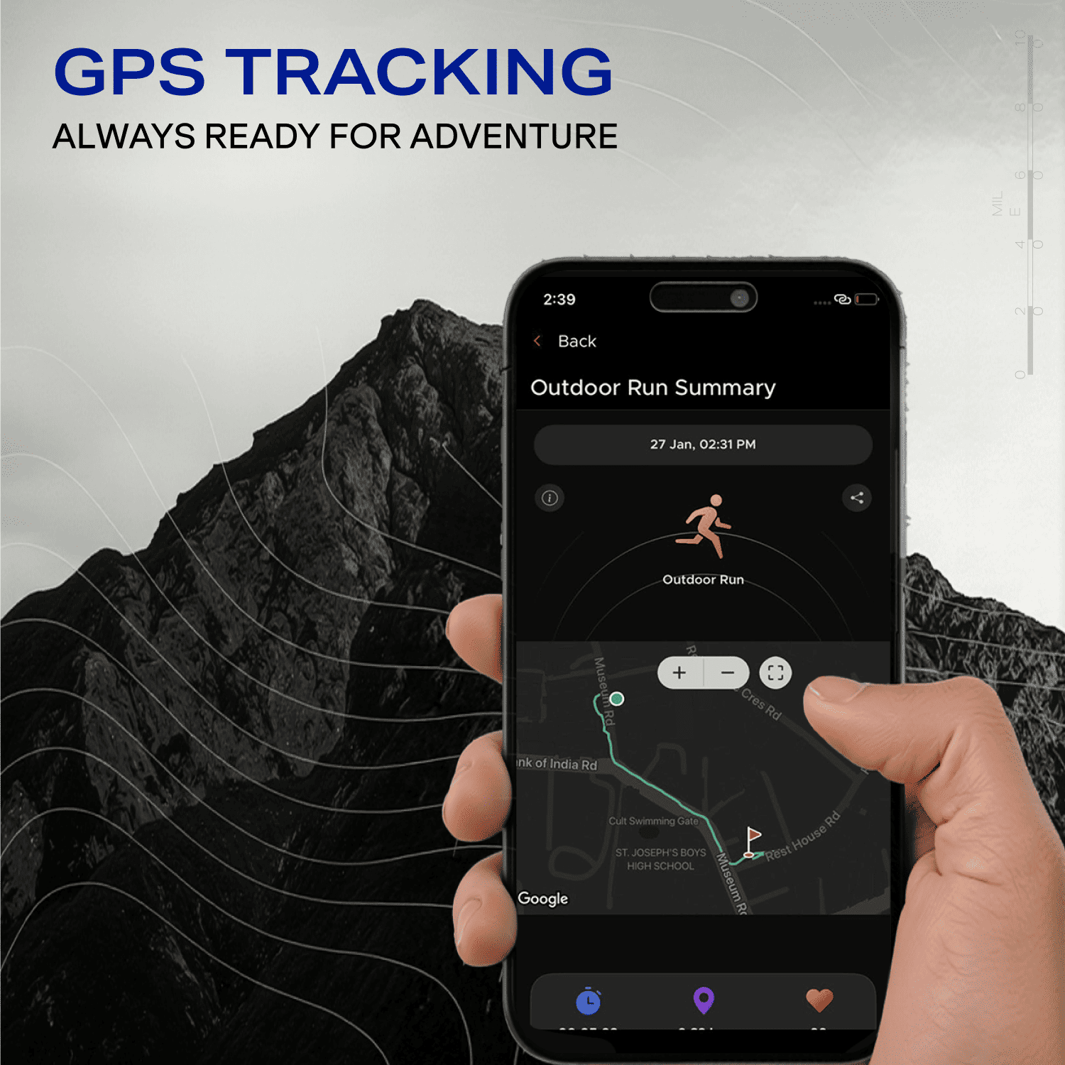 boAt Lunar Atlas | Smartwatch with 1.39" Bright HD Display, App-Powered GPS Tracking & Rugged Metallic Finish