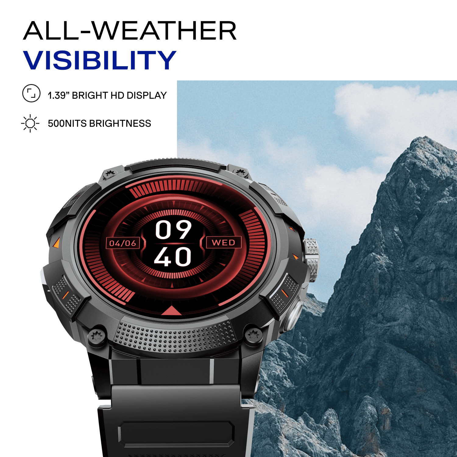 boAt Lunar Atlas | Smartwatch with 1.39" Bright HD Display, App-Powered GPS Tracking & Rugged Metallic Finish