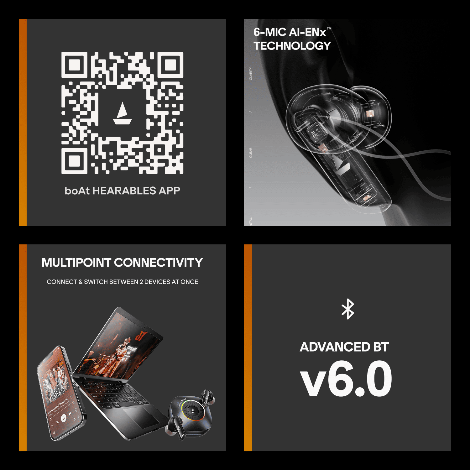 boAt Nirvana Crown | Smart TWS Earbuds with Industry 1st Interactive case, 50dB Hybrid ANC & Spatial Audio