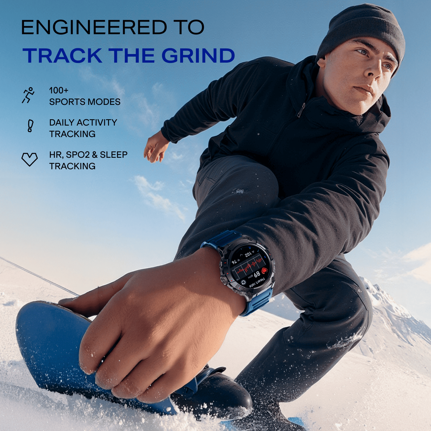 boAt Lunar Atlas | Smartwatch with 1.39" Bright HD Display, App-Powered GPS Tracking & Rugged Metallic Finish
