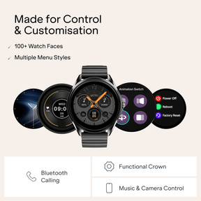 boAt Ultima Aeris | 1.43" AMOLED Smartwatch with 1000 Nits Brightness and Metal Design