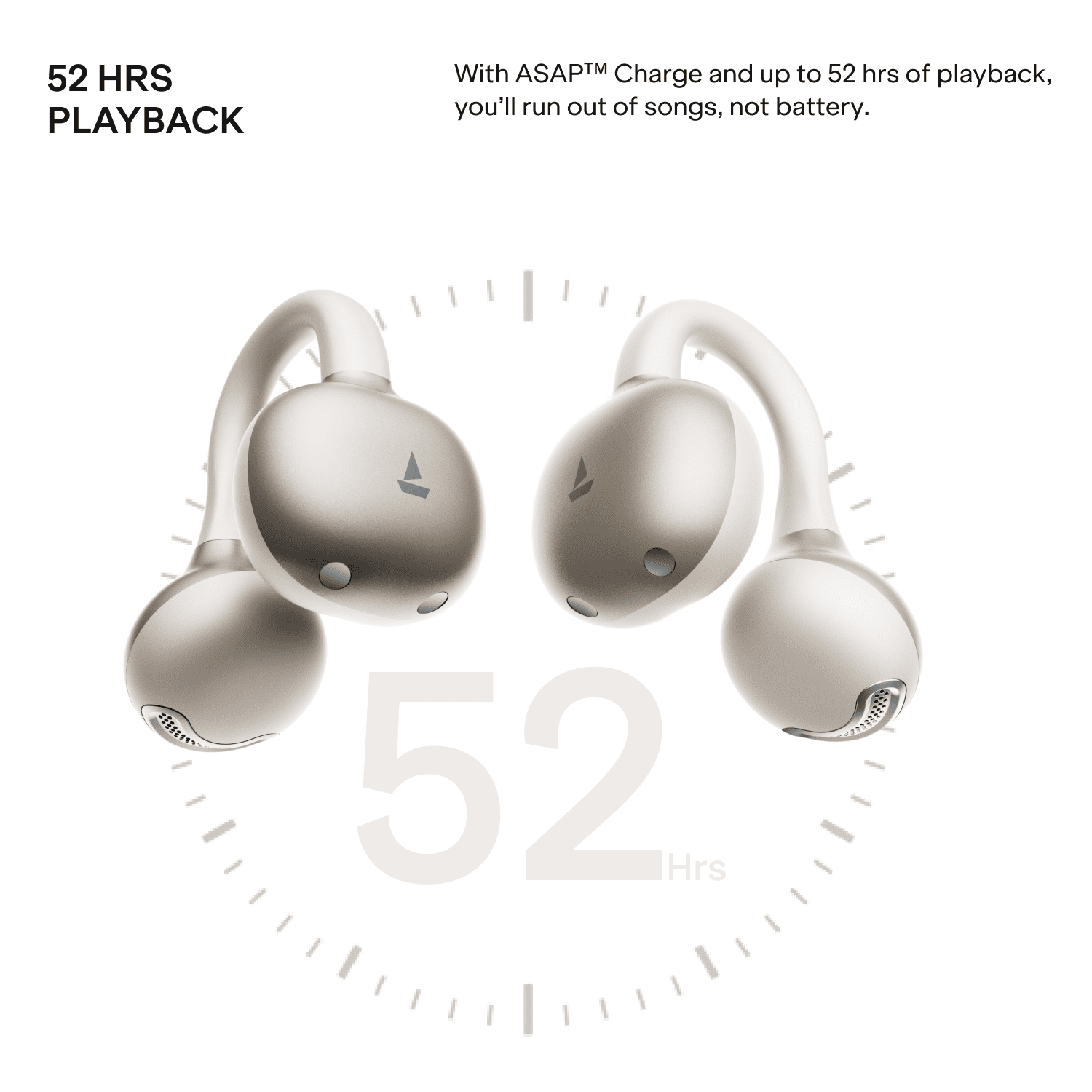 boAt Airdopes ProClip | Open-Ear Earbuds with 52 Hours Playback & Air Conduction Tech
