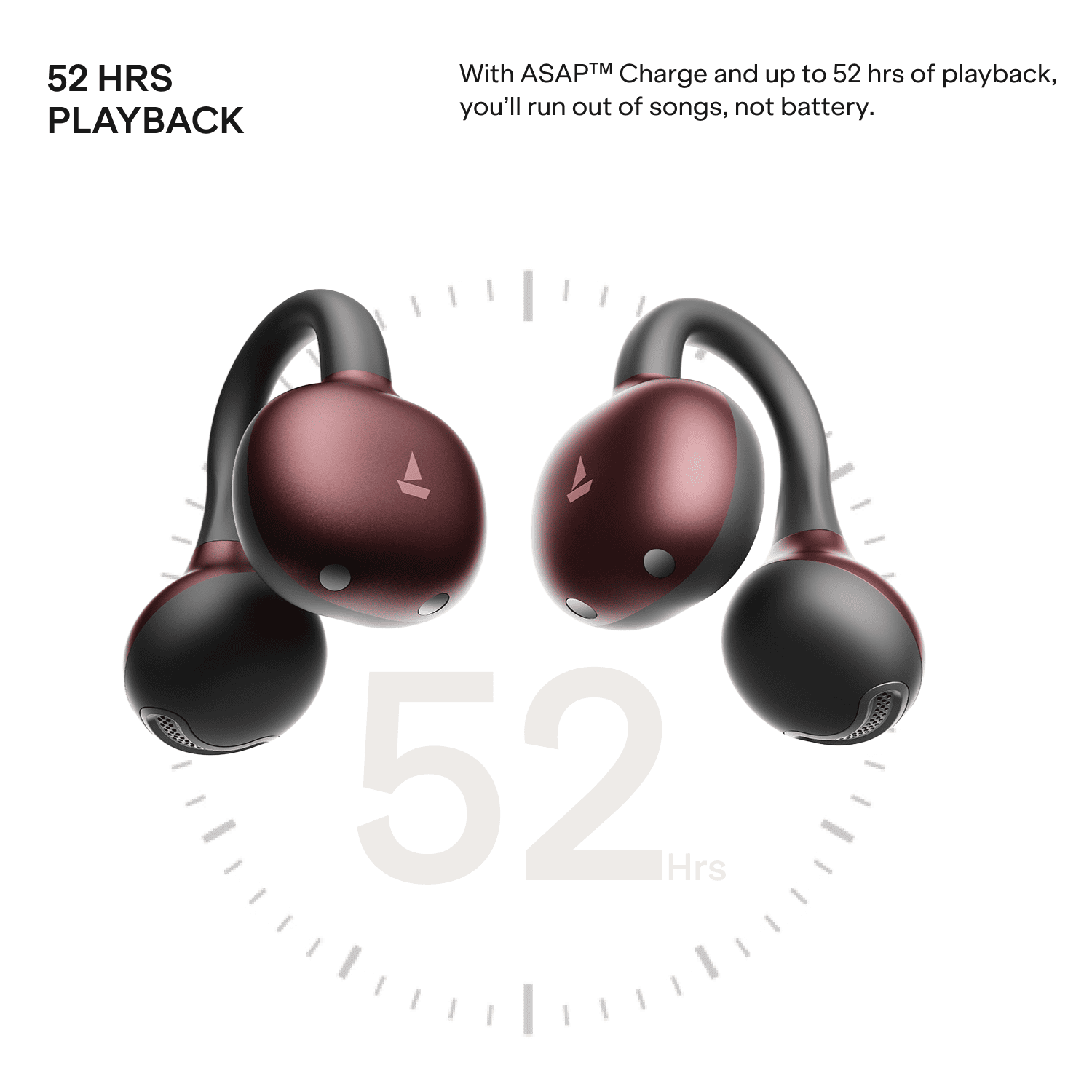 boAt Airdopes ProClip | Open-Ear Earbuds with 52 Hours Playback & Air Conduction Tech