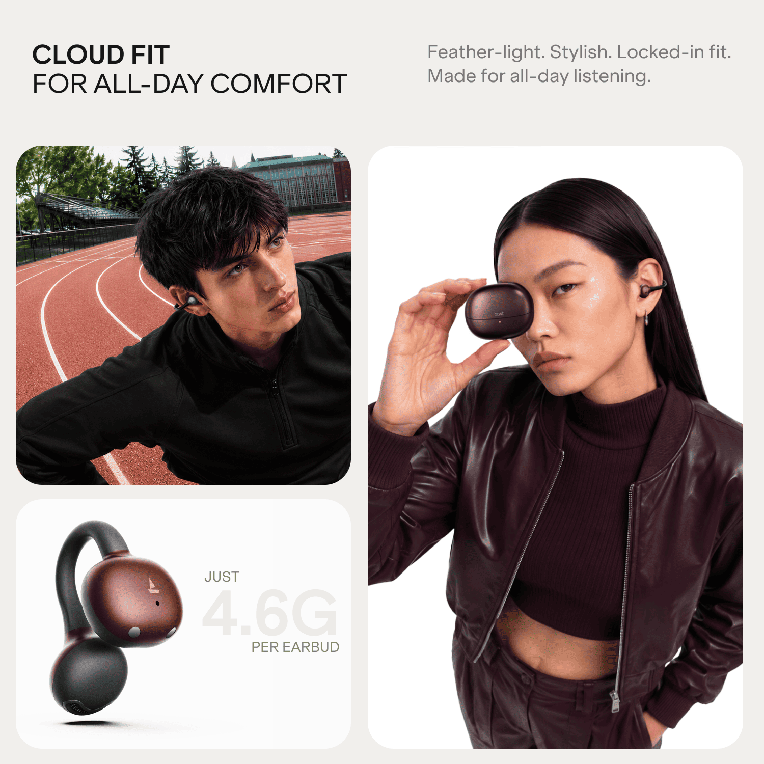 boAt Airdopes ProClip | Open-Ear Earbuds with 52 Hours Playback & Air Conduction Tech