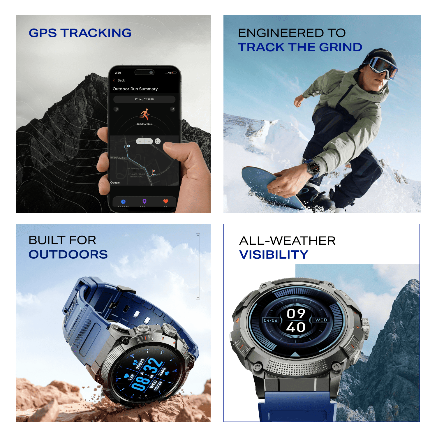 boAt Lunar Atlas | Smartwatch with 1.39" Bright HD Display, App-Powered GPS Tracking & Rugged Metallic Finish
