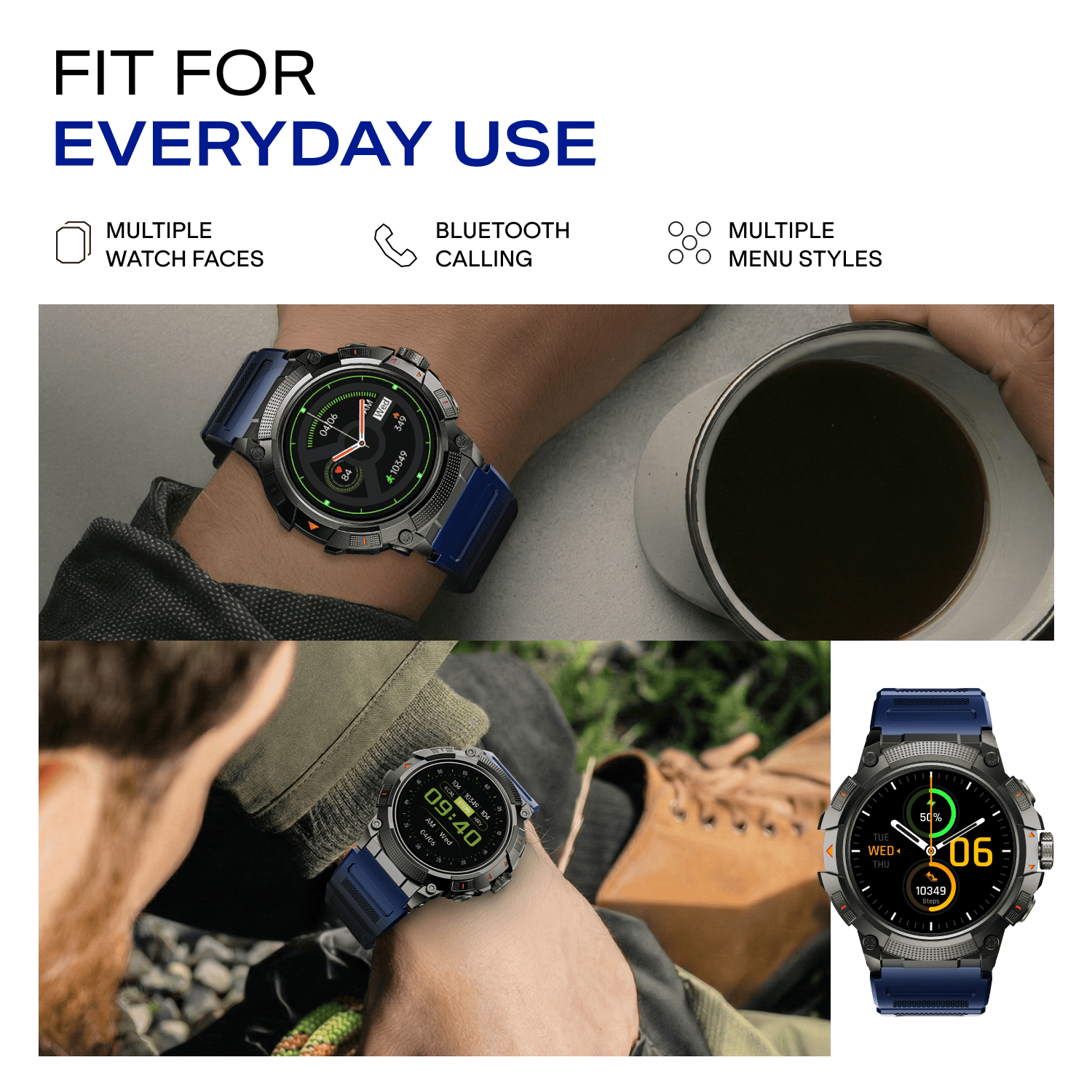 boAt Lunar Atlas | Smartwatch with 1.39" Bright HD Display, App-Powered GPS Tracking & Rugged Metallic Finish