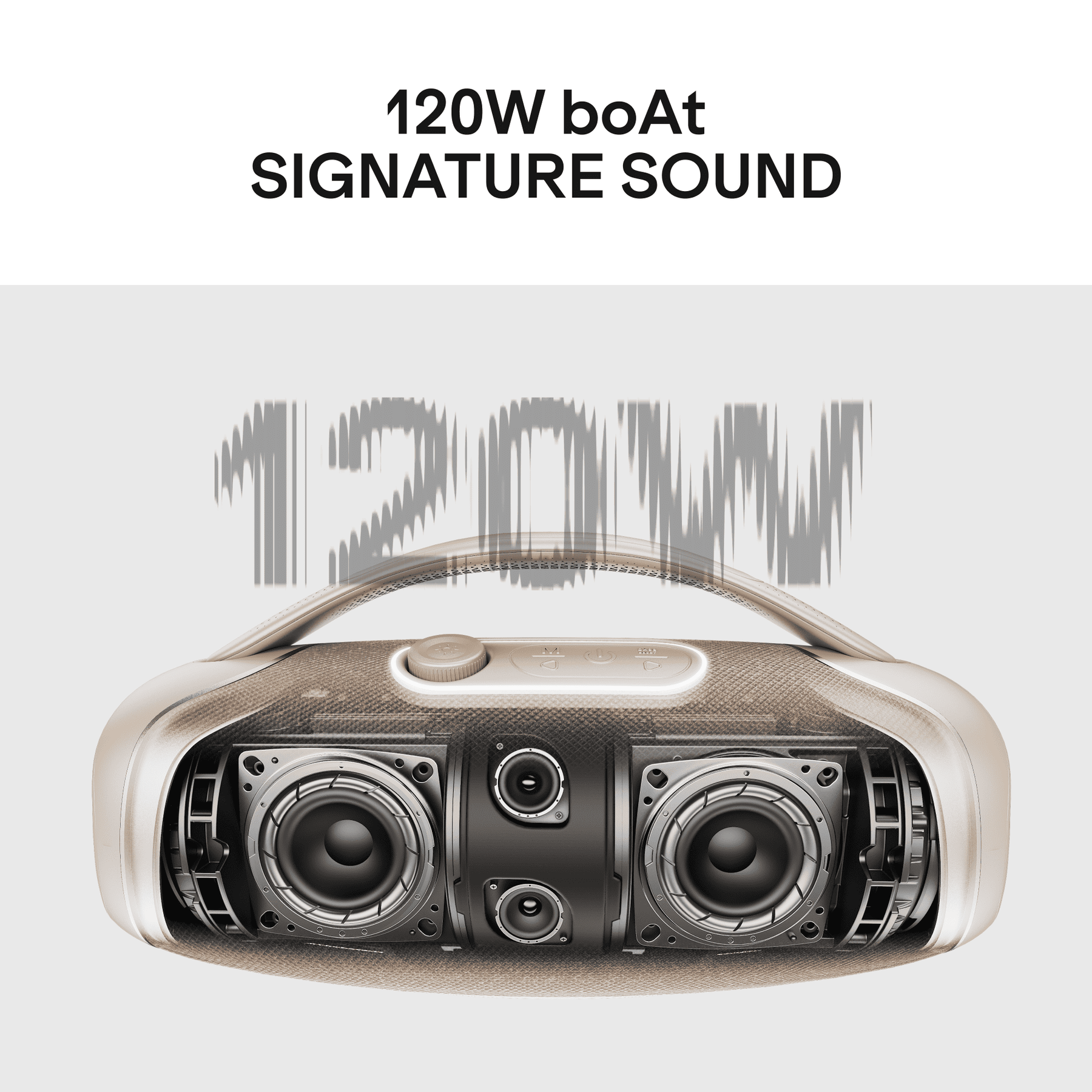 boAt Stone 1800 Plus | 120W Bluetooth Speaker with Bass Boost, RGB & TWS