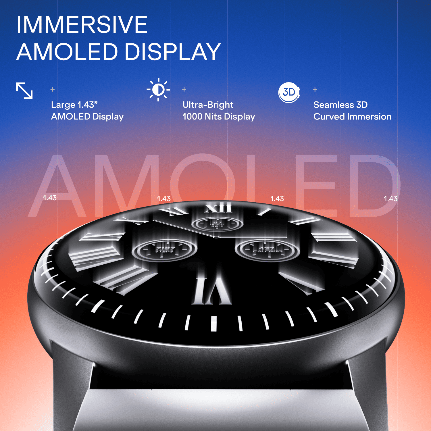 boAt Valour Watch 1R | 1.43" 3D AMOLED Smartwatch with AI Coach & Aluminium Build