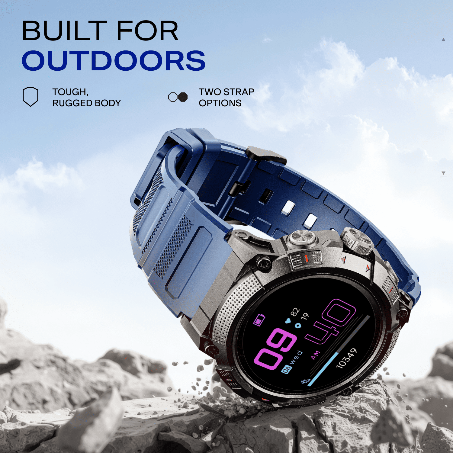 boAt Lunar Atlas | Smartwatch with 1.39" Bright HD Display, App-Powered GPS Tracking & Rugged Metallic Finish