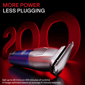 boAt Slazer K100 Pro | Trimmer with Ceramic Blades, 200-Min Runtime, and 15-in-1 Grooming Kit