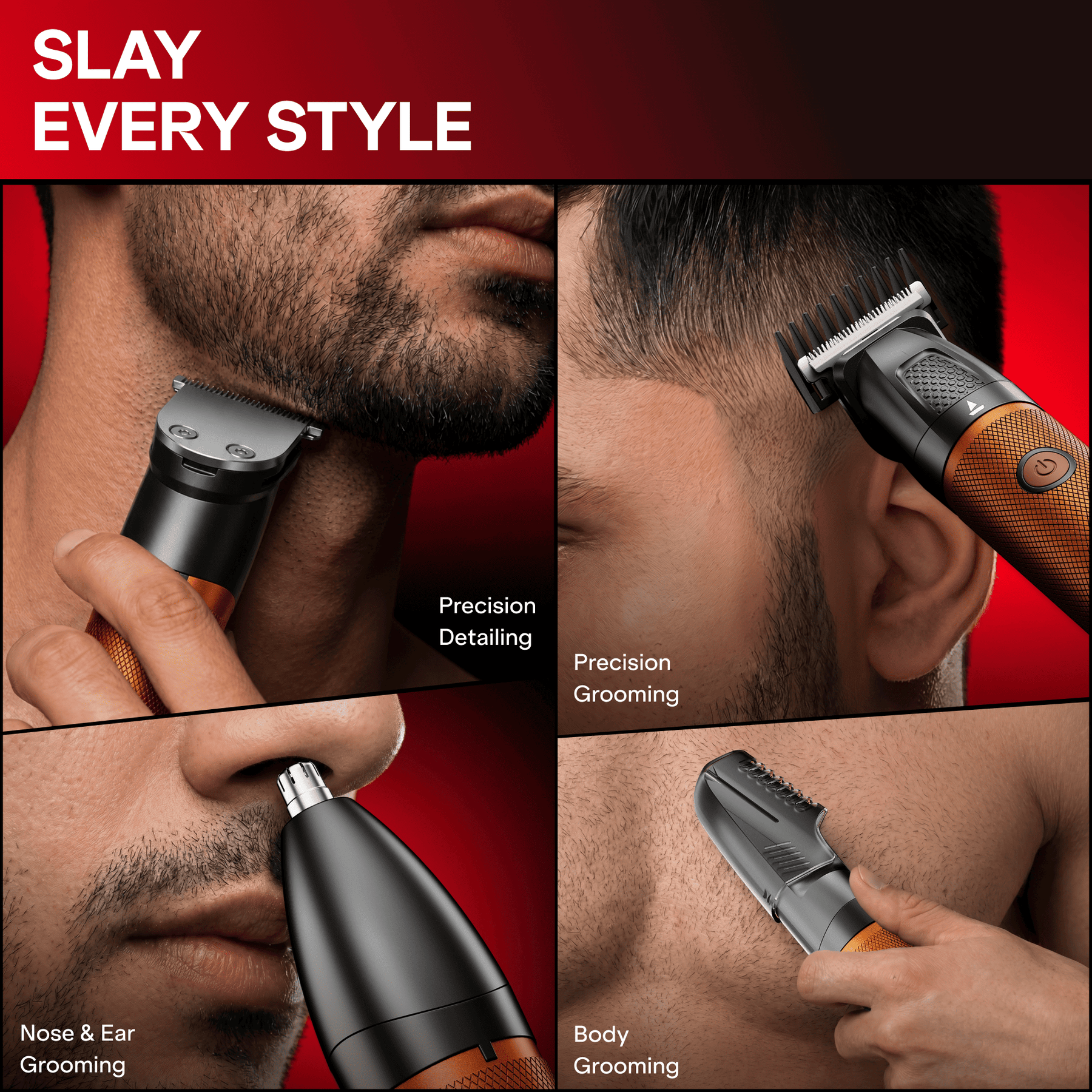 boAt Slazer K100+ | Trimmer with Ceramic Blades, 200-Min Runtime, and IPX6 Waterproof Design