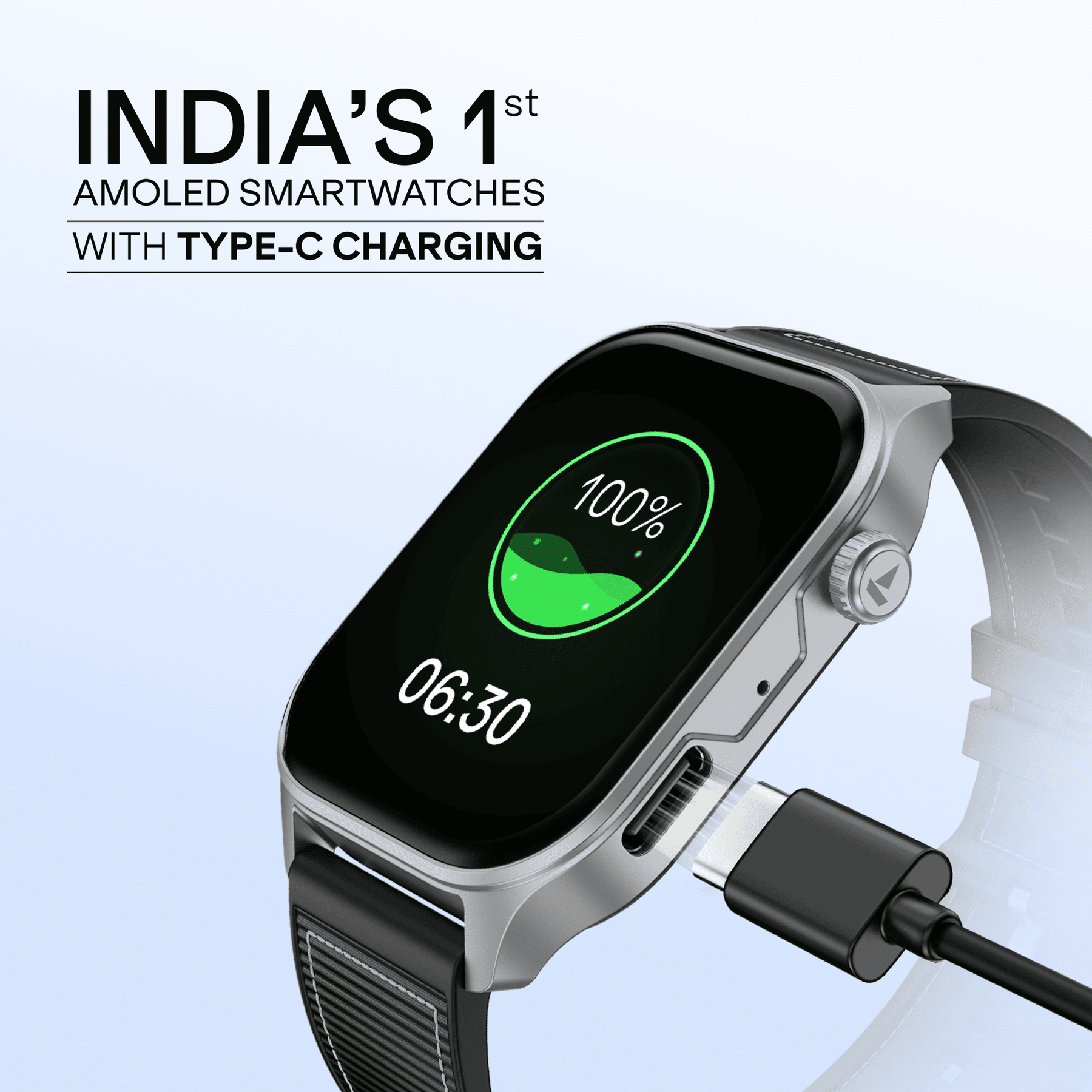 boAt Ultima Vogue 2 | India's First AMOLED Smartwatch with Type-C Charging