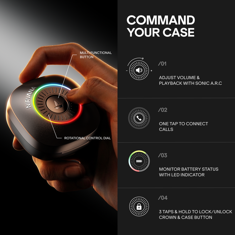 boAt Nirvana Crown True Wireless Bluetooth Earbuds with TWS In-Ear Audio and Built-in Microphone for Calls true wireless earbud thumbnail 5