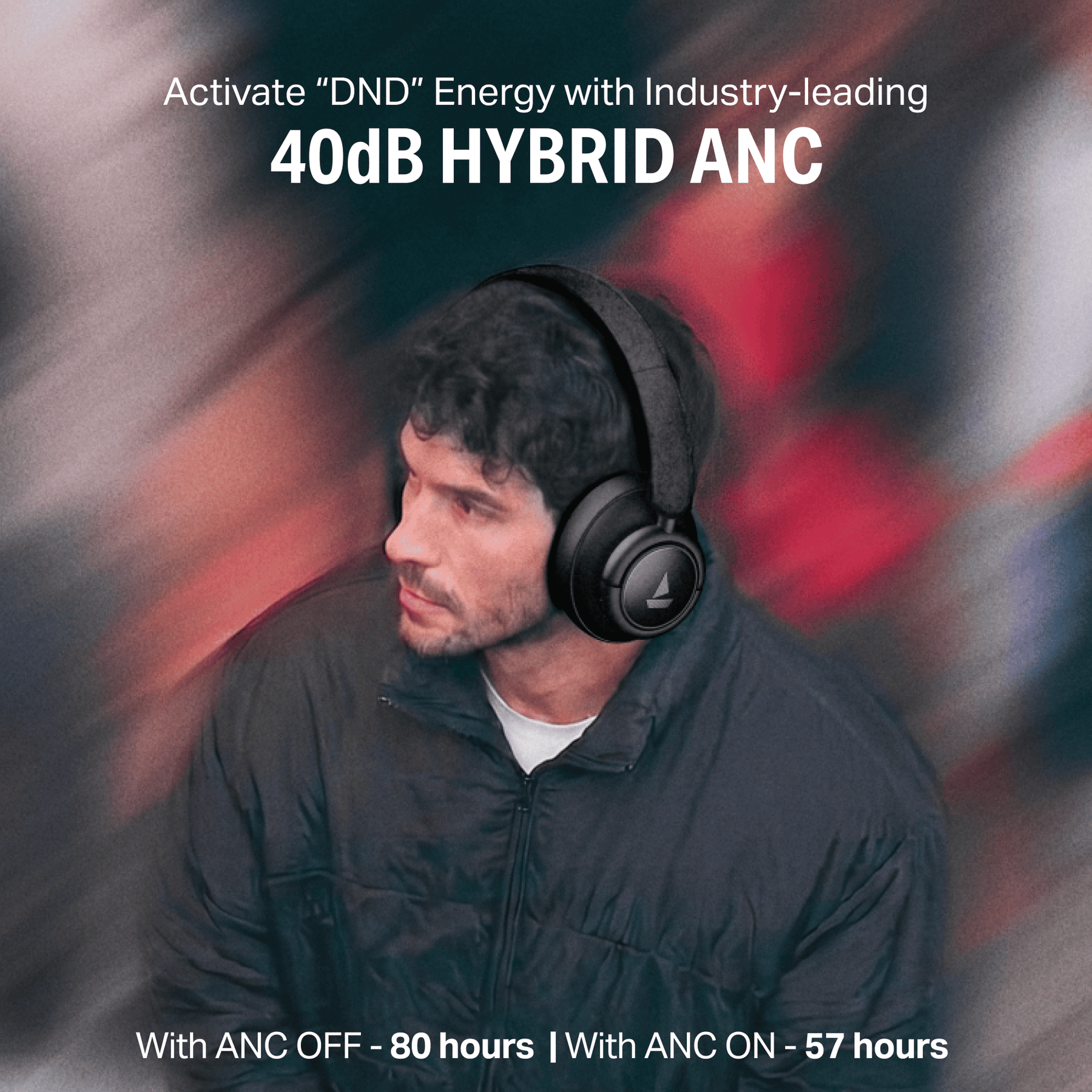 boAt Rockerz Plus 450 ANC | Wireless Headphones with 40dB ANC, 80H Playback & Spatial Audio