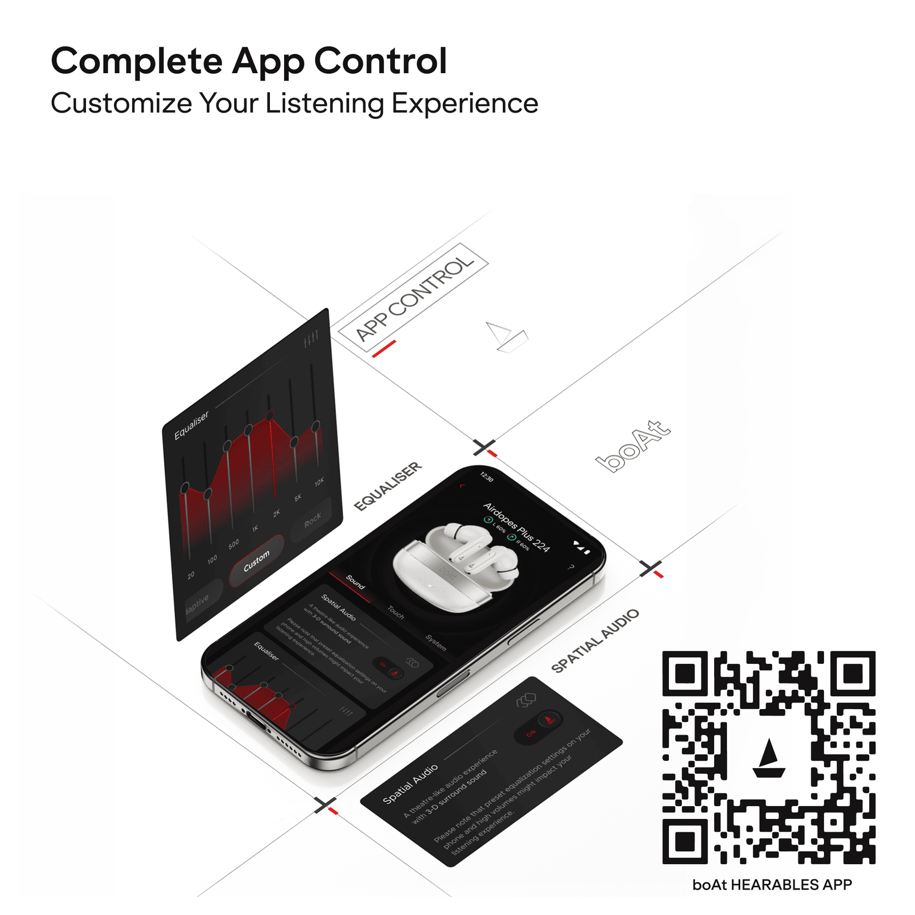 boAt Airdopes Plus 224 | TWS Earbuds with 60 Hours Playback & Spatial Audio
