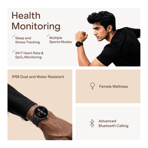 boAt Lunar Connect 2 | HD Smartwatch with Bluetooth Calling, SOS & Health Tracking