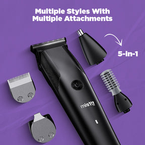 Misfit Groom 100 5 in 1 | Grooming Kit with 120 Minutes Runtime, Multiple Attachments, Multiple Range Settings